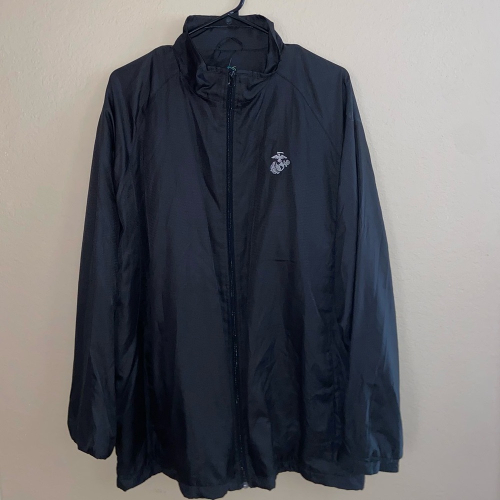 Men’s military FSP Pendleton black marine zip up jacket wind breaker long sleeve